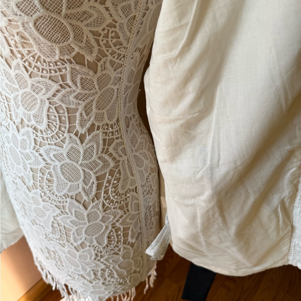 Zara Basic Collection Cream Jacket - image 7